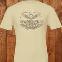 Load image into Gallery viewer, Study No. 21 Wings Elevate Roots Ground graphic t-shirt in Natural.