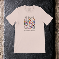 Load image into Gallery viewer, All Is Well shirt in Soft Pink — flat lay, front of shirt