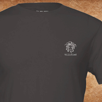 Load image into Gallery viewer, Medusa Vilified shirt Vintage Black front close up flat lay
