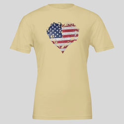 Vital Threads Deep Roots, Steady Heart Cotton Tshirt in Soft Cream, front view.