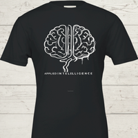 Load image into Gallery viewer, Flat product shot of the solid black No. 05 Symbiosis premium luxury tee.