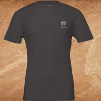 Load image into Gallery viewer, Medusa Vilified shirt Vintage Black front view, small Medusa chest graphic