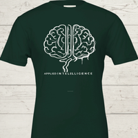 Load image into Gallery viewer, Flat product shot of the Dark Forest Green No. 05 Symbiosis premium luxury tee.