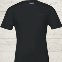 Load image into Gallery viewer, Flat product shot of the solid black No. 10 The Manifesto premium luxury tee.