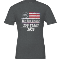 Load image into Gallery viewer, Vital Threads We The People 250 Years shirt in Dark Grey Heather, front view.
